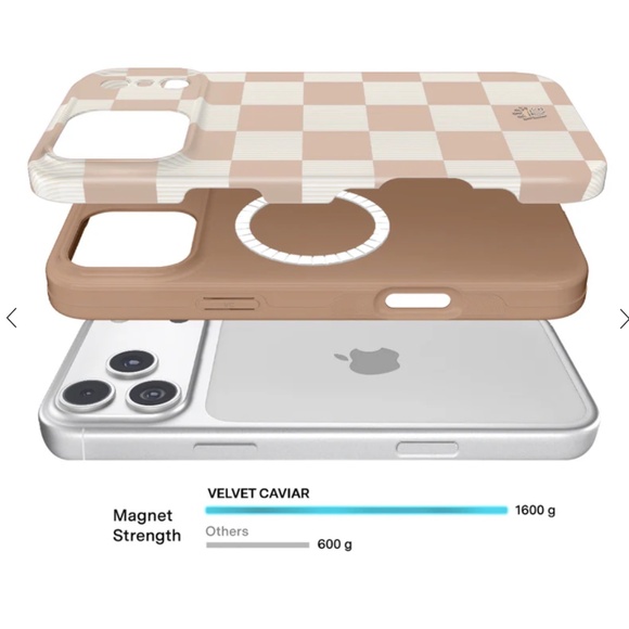 SOLD Velvet Caviar Nude Vibe Checker iPhone 17 Pro Case + AirPod Pro Case - Picture 4 of 13